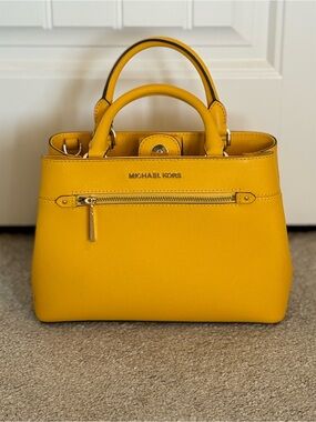 Michael Kors Hailee Satchel Leather Handbag - Jasmine Yellow